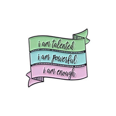 Motivational Message Alloy Pin Brooch Lapel Accessory Gift