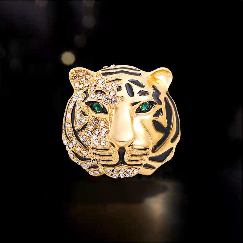 Vintage Tiger Brooch Alloy Suit Gift