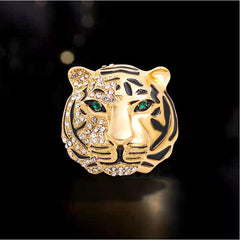 Vintage Tiger Brooch Alloy Suit Gift