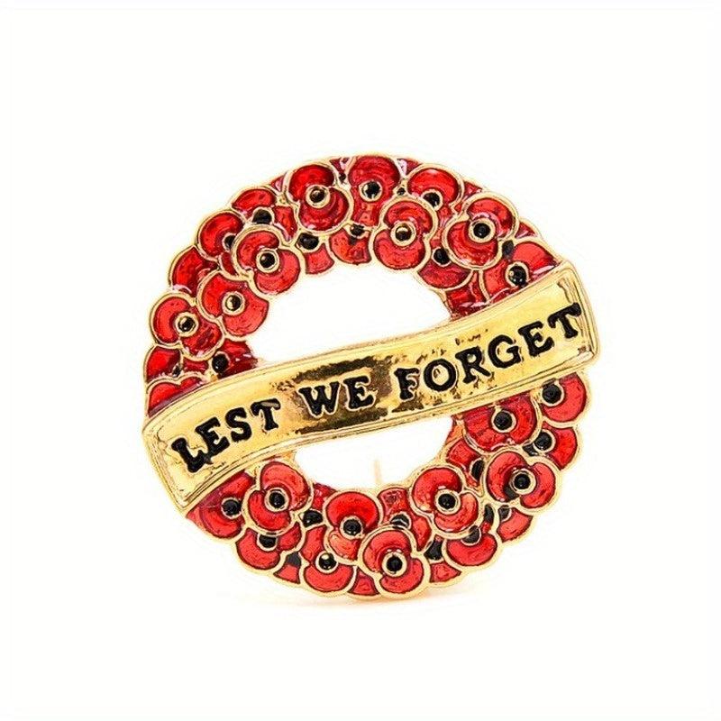 Classic Poppy Shape Brooch For Men Charm Banquet Wear Jewelry
