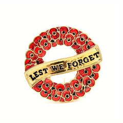 Classic Poppy Shape Brooch For Men Charm Banquet Wear Jewelry