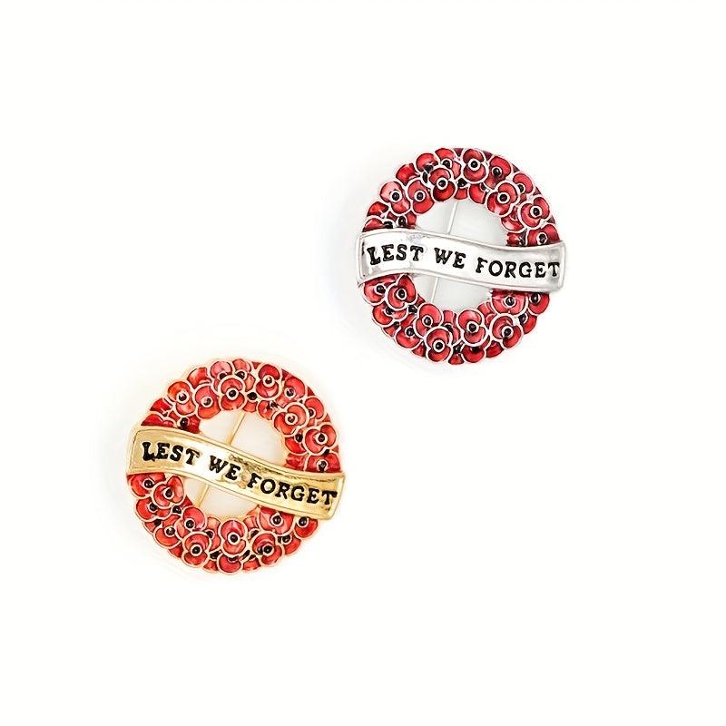 Classic Poppy Shape Brooch For Men Charm Banquet Wear Jewelry