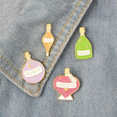 Creative Juice Perfume Bottle Brooch