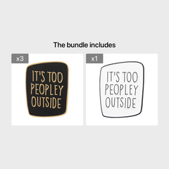 Men's Alloy Brooch for Introverted Crowd Social Phobia - No Touching