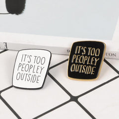 Men's Alloy Brooch for Introverted Crowd Social Phobia - No Touching