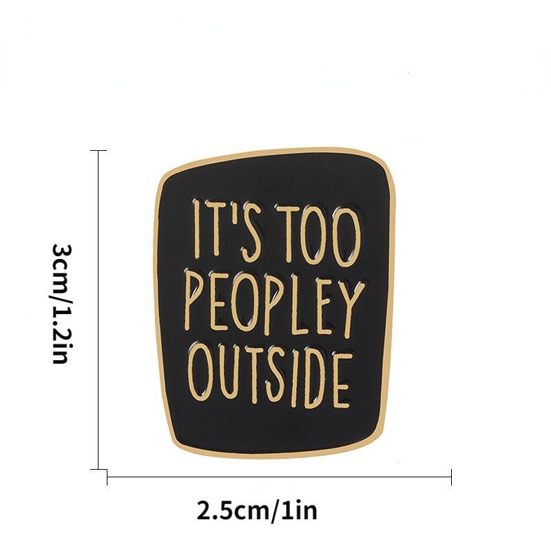 Men's Alloy Brooch for Introverted Crowd Social Phobia - No Touching