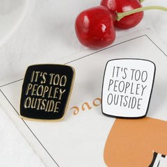 Men's Alloy Brooch for Introverted Crowd Social Phobia - No Touching