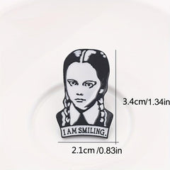 The Addams Family Brooch Vintage Metal I AM SMILING