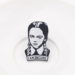 The Addams Family Brooch Vintage Metal I AM SMILING