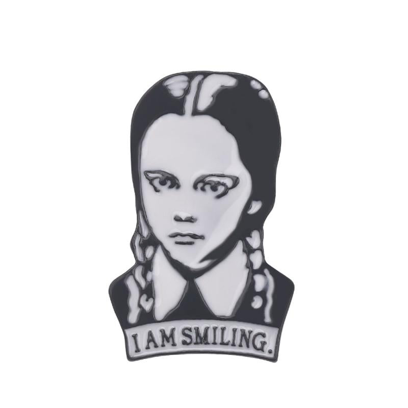 The Addams Family Brooch Vintage Metal I AM SMILING
