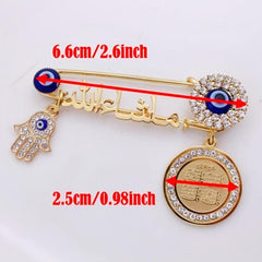 Men's Palm Round Plate Brooch Jewelry Gift