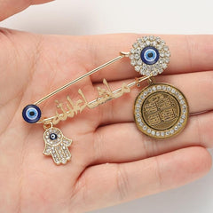 Men's Palm Round Plate Brooch Jewelry Gift