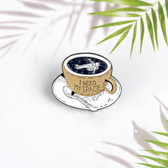 Men's Astronaut Coffee Mug Brooch