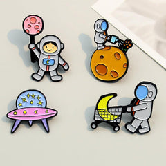 Space Astronaut Daily Brooch