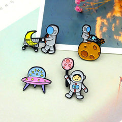 Space Astronaut Daily Brooch