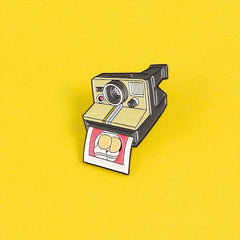 Polaroid Camera Enamel Brooch