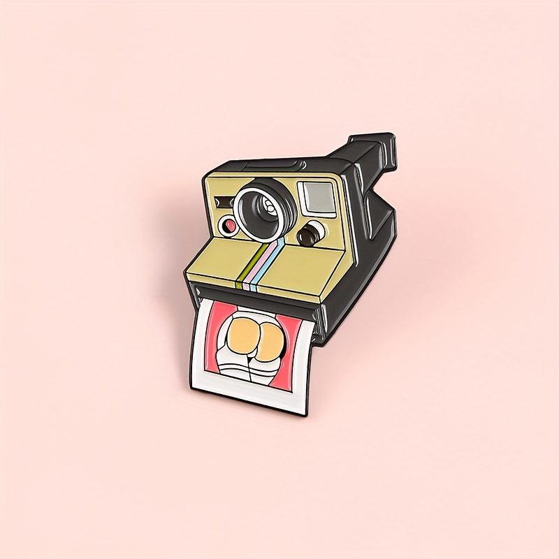 Polaroid Camera Enamel Brooch