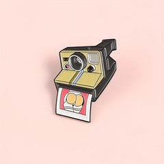 Polaroid Camera Enamel Brooch