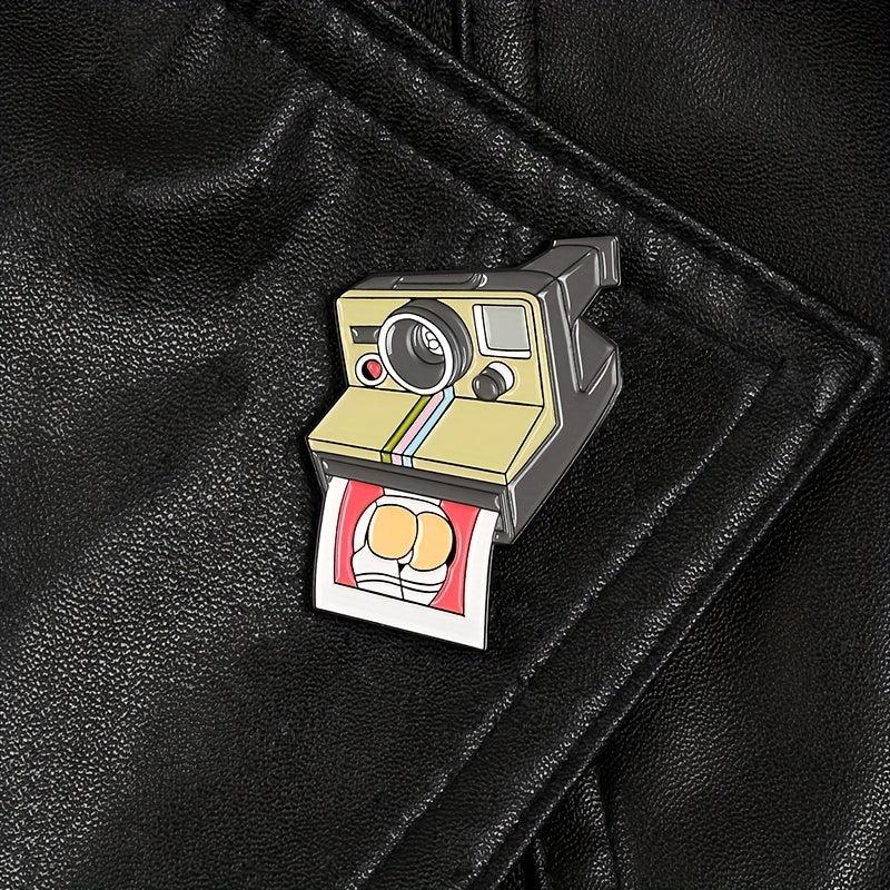 Polaroid Camera Enamel Brooch