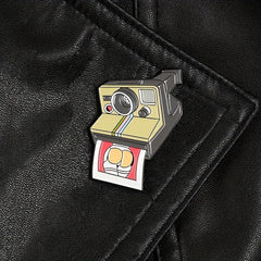 Polaroid Camera Enamel Brooch