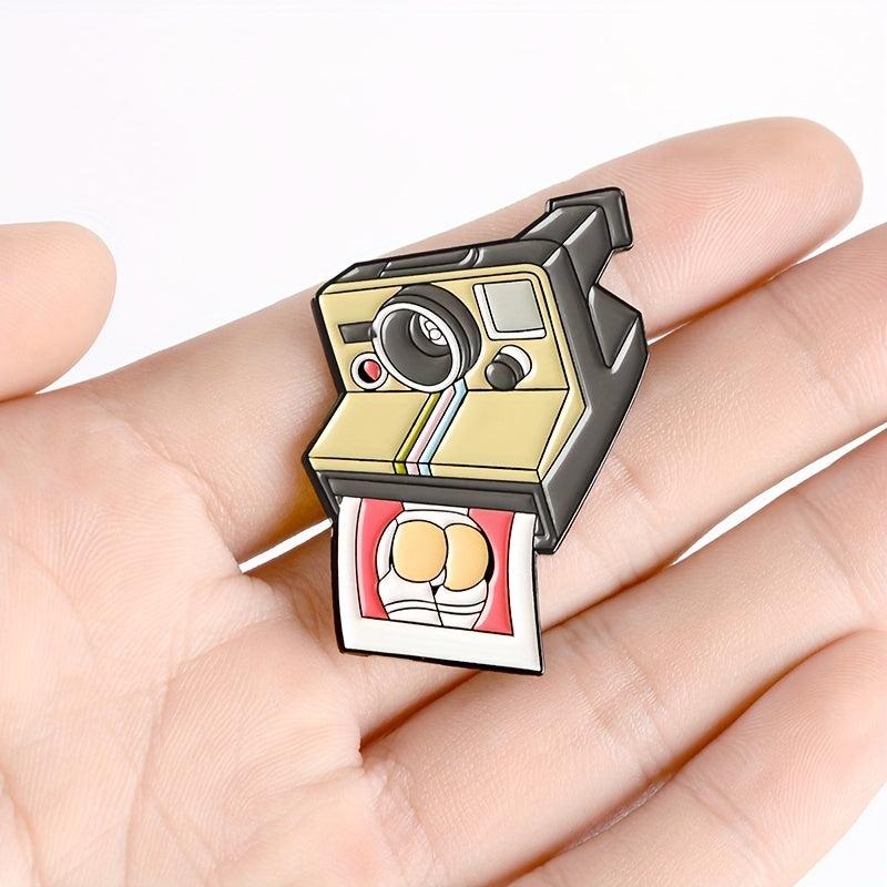 Polaroid Camera Enamel Brooch