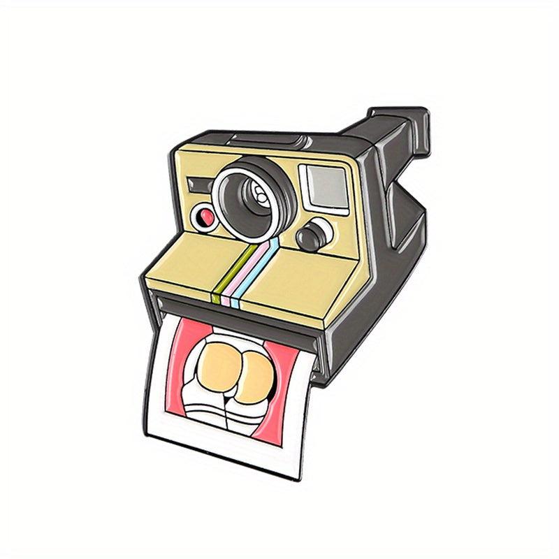 Polaroid Camera Enamel Brooch