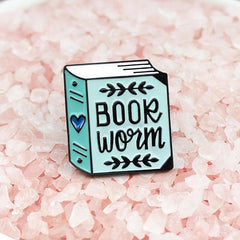 Bookworm Zinc Alloy Brooch For Birthday Gift