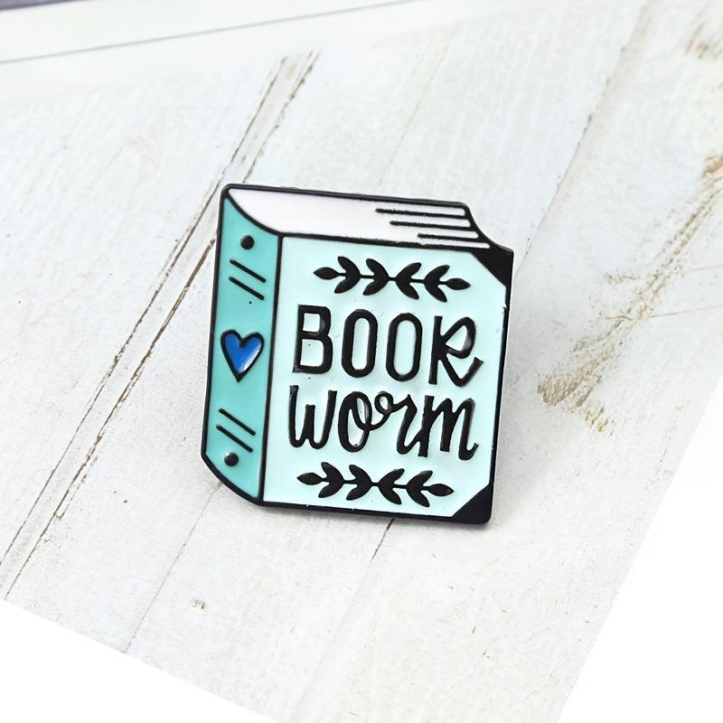Bookworm Zinc Alloy Brooch For Birthday Gift