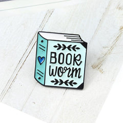 Bookworm Zinc Alloy Brooch For Birthday Gift