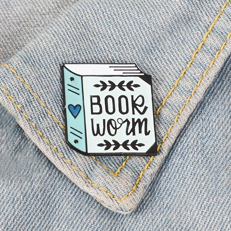 Bookworm Zinc Alloy Brooch For Birthday Gift