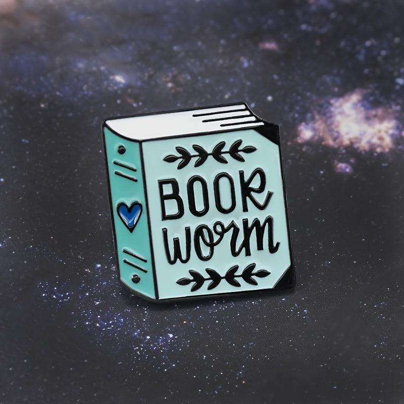 Bookworm Zinc Alloy Brooch For Birthday Gift