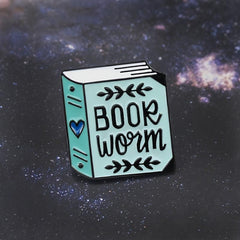 Bookworm Zinc Alloy Brooch For Birthday Gift