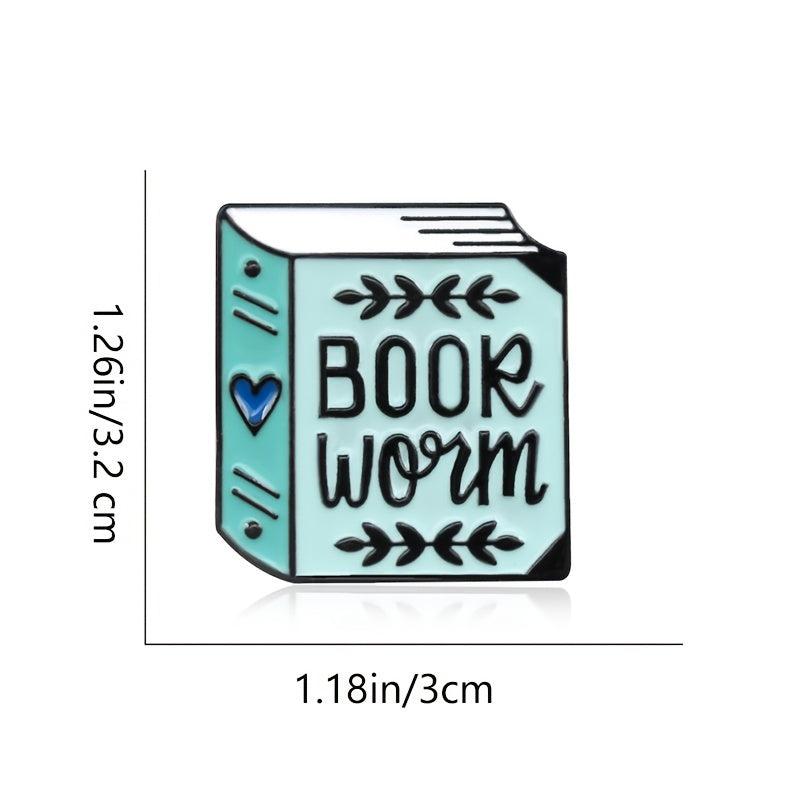 Bookworm Zinc Alloy Brooch For Birthday Gift
