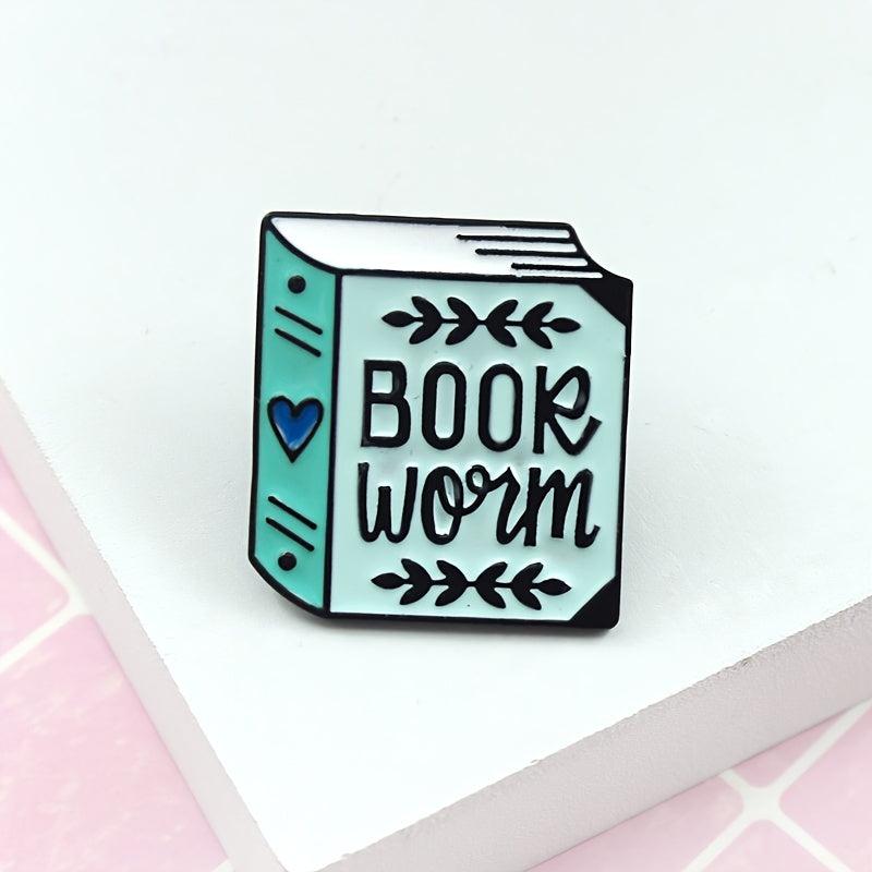 Bookworm Zinc Alloy Brooch For Birthday Gift