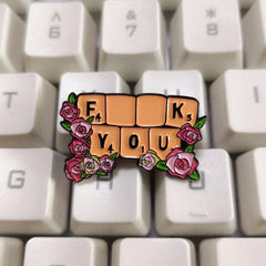 Pink Flower Enamel Pin For Men Cartoon Brooch