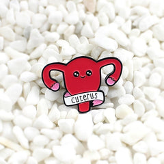 Cuterus Letter Red Uterus Brooch