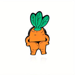 Cartoon Carrot Doll Jewelry Brooch For Men