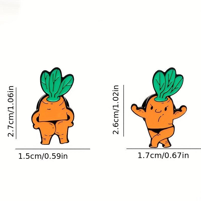 Cartoon Carrot Doll Jewelry Brooch For Men