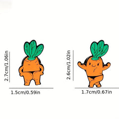 Cartoon Carrot Doll Jewelry Brooch For Men