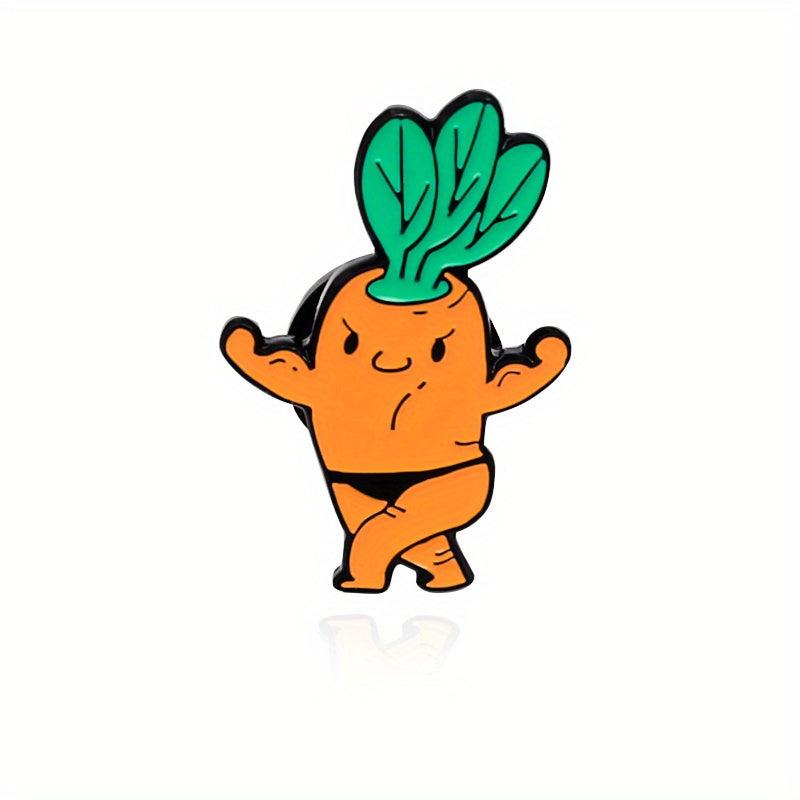Cartoon Carrot Doll Jewelry Brooch For Men