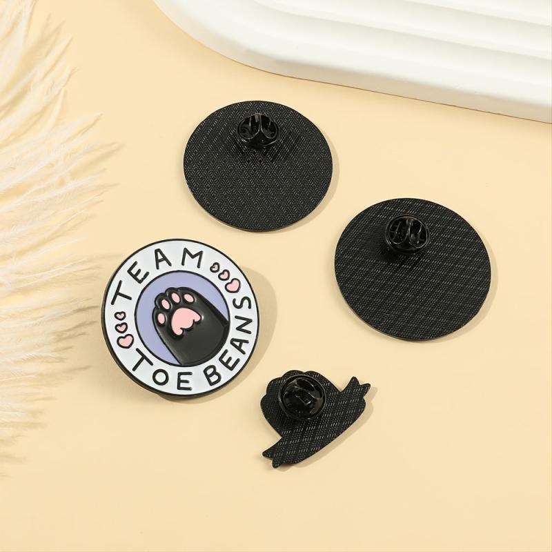 Casual Cat Metal Enamel Brooch for Backpack Accessories