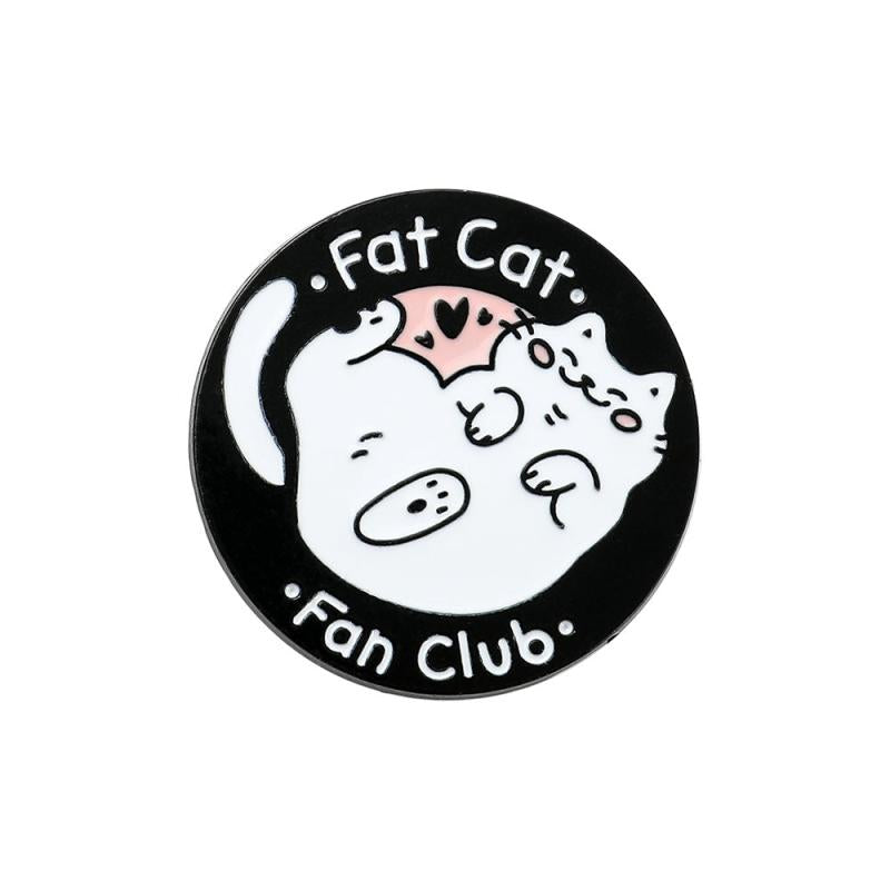 Casual Cat Metal Enamel Brooch for Backpack Accessories