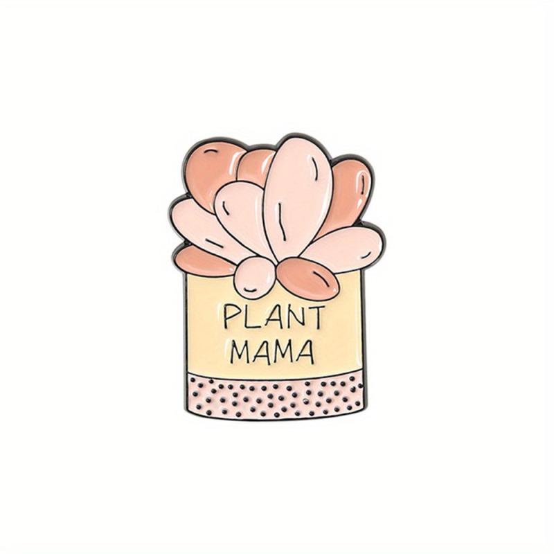 Plant Mama Plant Daddy Succulent Aloe Brooch