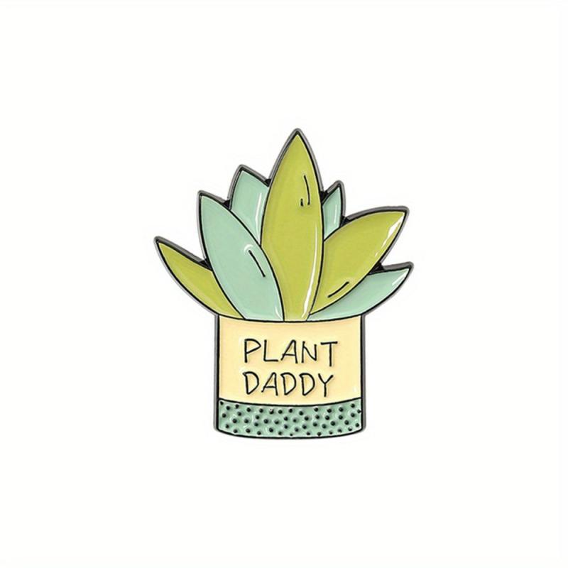 Plant Mama Plant Daddy Succulent Aloe Brooch