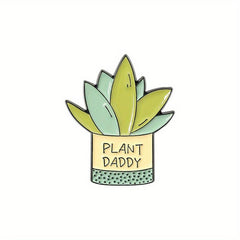 Plant Mama Plant Daddy Succulent Aloe Brooch