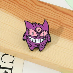 Funny Three Eyed Monster Enamel Pin For Men