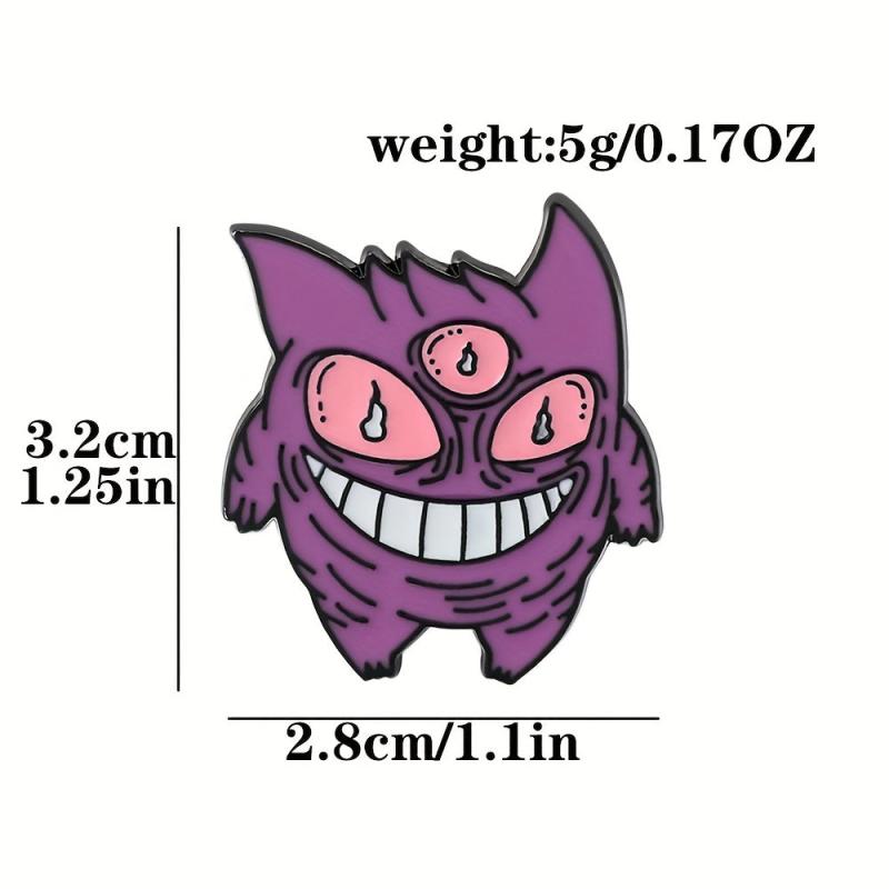 Funny Three Eyed Monster Enamel Pin For Men