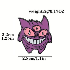 Funny Three Eyed Monster Enamel Pin For Men