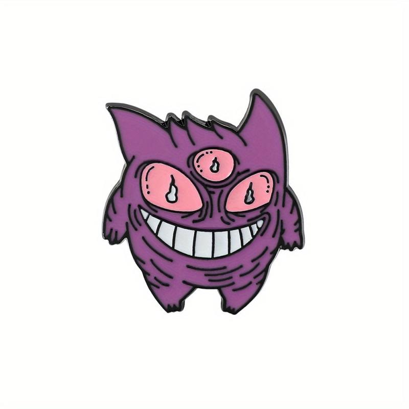 Funny Three Eyed Monster Enamel Pin For Men