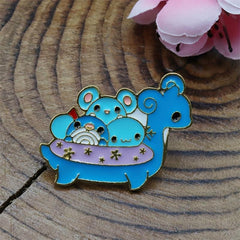 1pc Cartoon Alloy Brooch Animal Pin for Bag Pencil Case Personality Accessories